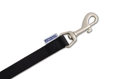 Viva Nylon Padded Snap Lead Black 12mm X1m