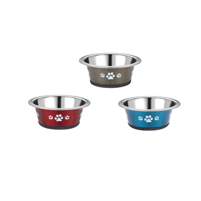 Classic Posh Paws S/Steel Cat Dish Assorted 240ml