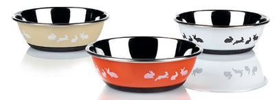 Classic Posh Paws Stainless Steel Bunny Dish Astd 350ml