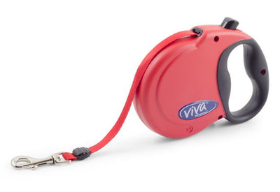 Viva Retractable Lead Tape Red Medium 30kg-5m