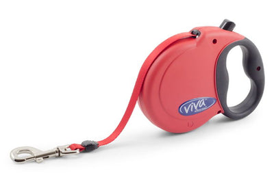Viva Retractable Lead Tape Red Large 50kg-5m