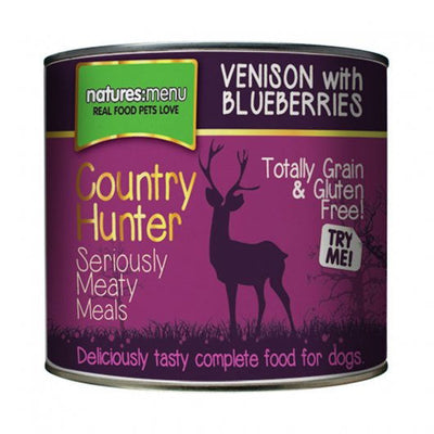 Natures Menu Country Hunter Meals Dog Can Venison & Blueberries 600g