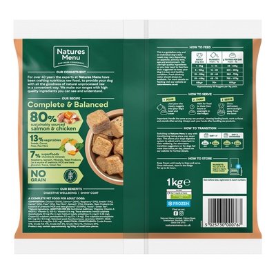 Natures Menu 80/20 Complete and Balanced Salmon & Chicken 1kg
