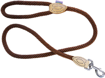 Dog&Co Supersoft Rope Trigger Lead Brown 14mm X48"