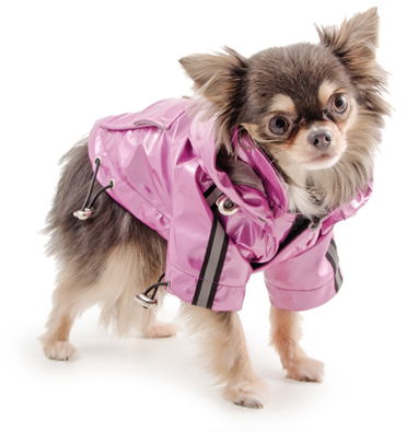 Sml Bite Waterproof Mac With Hood Pink Xtra Small