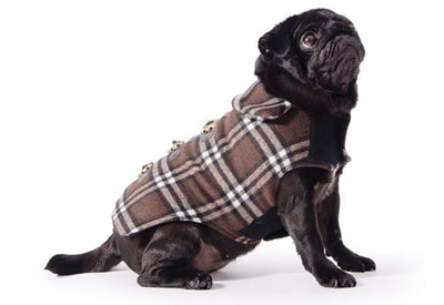 Sml Bite Check Duffel Coat Chocolate Small