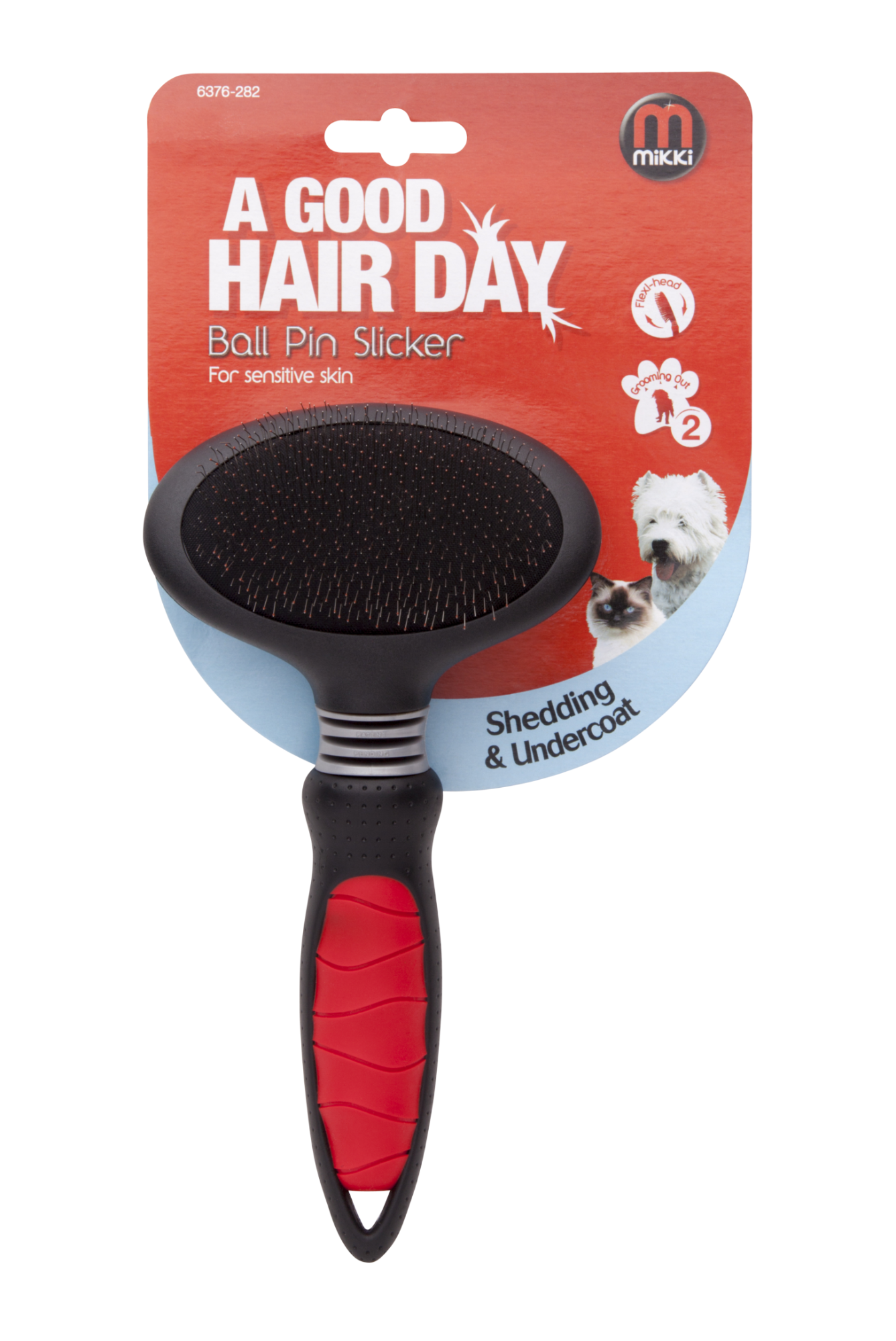 Mikki Easy Grooming Ball Pin Slicker Large