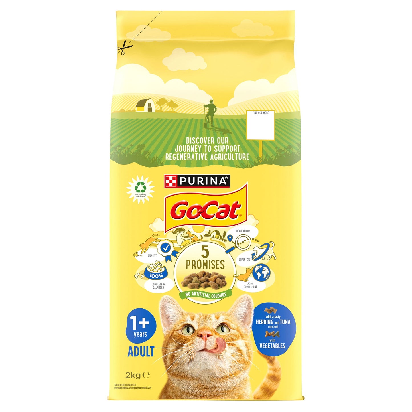 Go-Cat Adult Cat With Herring Tuna & Vegetables 2kg