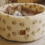 Paw Print Cream Cat Cosy Bed Small 42cm