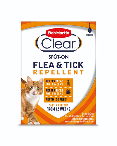 Bob Martin Clear Cat Spot On 4 Weeks Peticide Free