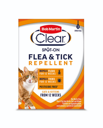 Bob Martin Clear Cat Spot On 12 Weeks Peticide Free