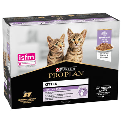 Pro Plan Kitten Healthy Start With Turkey In Gravy 10x85g