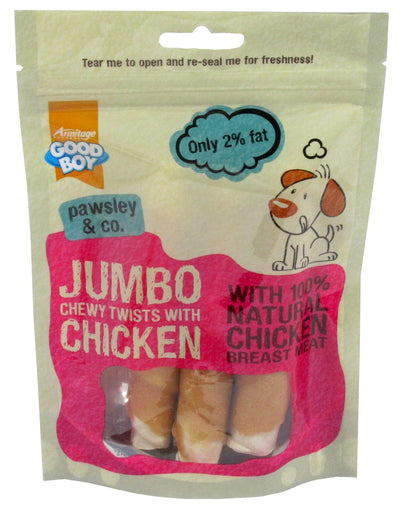 Good Boy Pawsley & Co Jumbo Twisters Chicken 100g