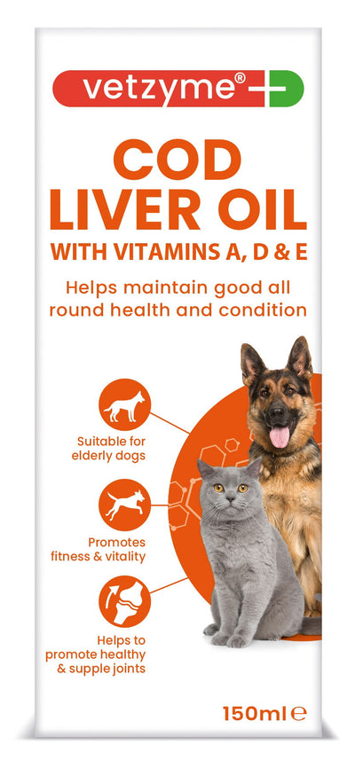 Vetzyme Dog Pure Cod Liver Oil Supplement 150ml