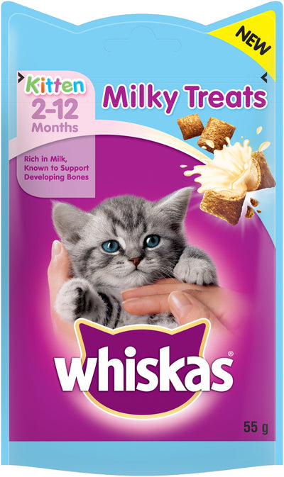 WHISKAS Milky Kitten Treats 55g