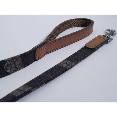 Luxury Leather Lead Tweed Check 3/4" X40"