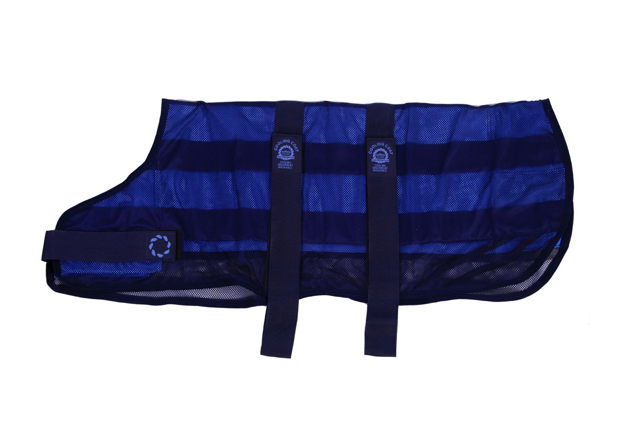 Cooling Dog Coat & Bag Navy XXLge 28"
