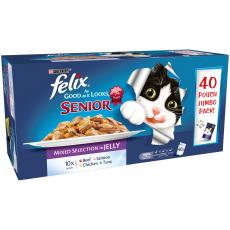 Felix Pouch Agail Senior Cij Mixed Beef Mvp 40x100g
