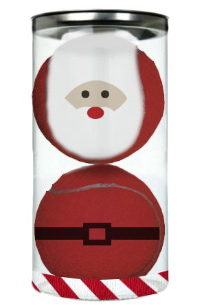 Pet Brands Santa Tennis Balls 2 Pack