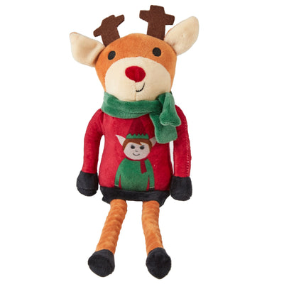 Pet Brands Reindeer Plush Toy With Double Squeaker