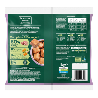Natures Menu 80/20 Complete and Balanced Turkey 1kg