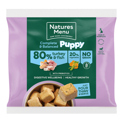 Natures Menu Puppy 80/20 Complete and Balanced Turkey & Fish 1kg