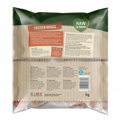 Natures Menu Dog Raw Frozen Meat Chunks Chicken Wings 1kg