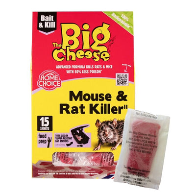 The Big Cheese Mouse & Rat Killer Past Sachets Pk15