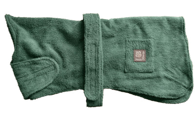 Dog Robe Towelling Green 30cm