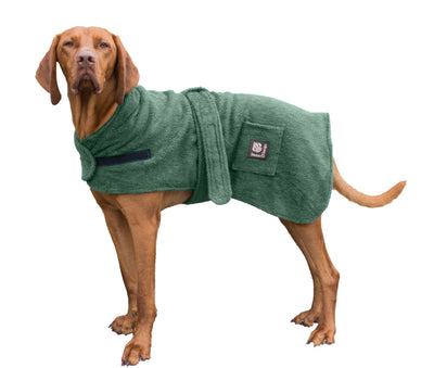 Dog Robe Towelling Green 30cm