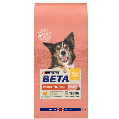 Beta Adult Working Dog Dry Dog Food Rich In Chicken 14kg