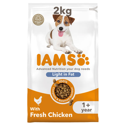 Iams Vitality Light In Fat Dog With Fresh Chicken 2kg