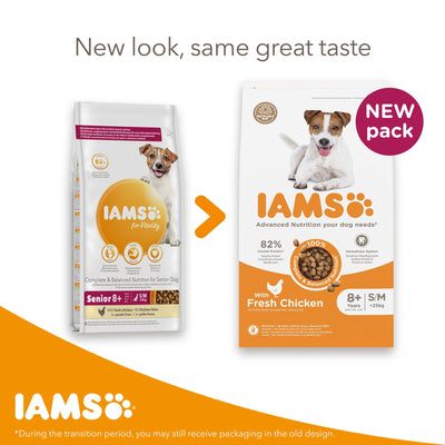 Iams Vitality Snr Sml & Medium Dog With Fresh Chicken 12kg