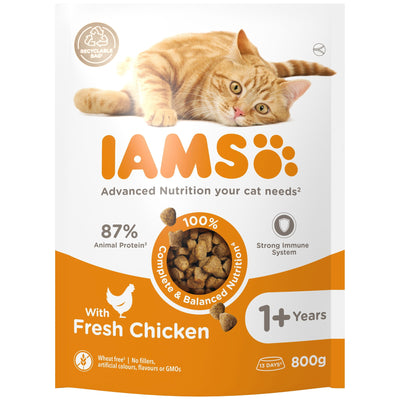 Iams Vitality Adult Cat With Fresh Chicken 800g