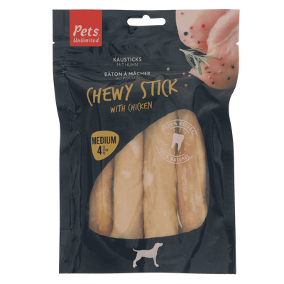 Pets Unlimited Chewy Stick With Chicken Medium 4pc