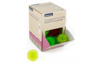 Designed For Cats Display Box Coloured Spiky Balls