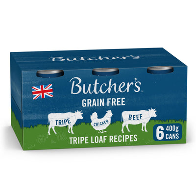 Butcher's Tripe Loaf Recipes Dog Food Cans 6x400g