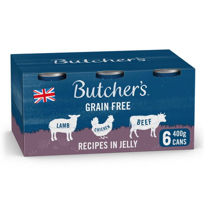Butcher's Recipes in Jelly Dog Food Cans 6x400g