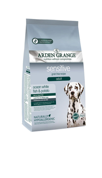 Arden Grange Sensitive Adt Ocean White Fish & Potato 6kg