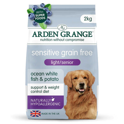 Arden Grange Sensitive Light/snr Ocean Wht Fish & Pot 2kg