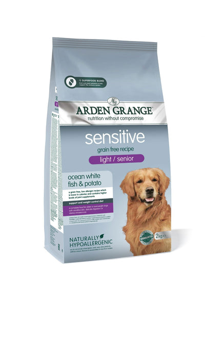 Arden Grange Sensitive Light/snr Ocean Wht Fish & Pot 2kg