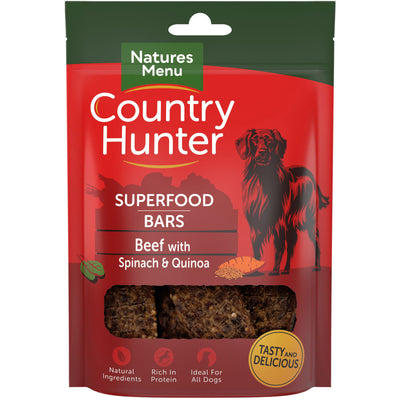 Natures Menu Country Hunter Superfood Bar Beef With SpinaCH & Quinoa 100g