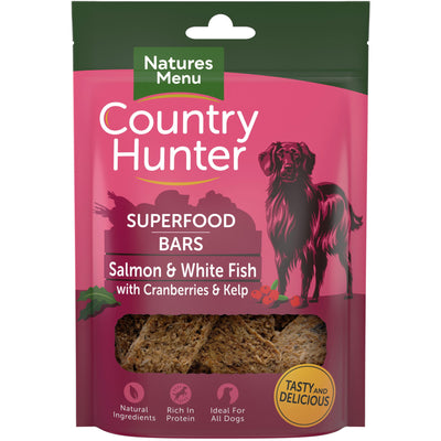 Natures Menu Country Hunter Superfood Bar Salmon & with Fish Cranberries & Kelp 100g