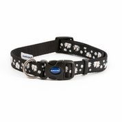 Fashion Adjustable Nylon Collar Black Daisy 30-50cm