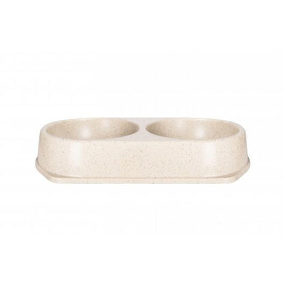 Bamboo Double Bowl Natural 2x450ml