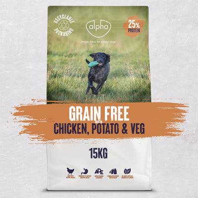 Alpha Grain Free Rich In Chicken Potato & Veg 15kg