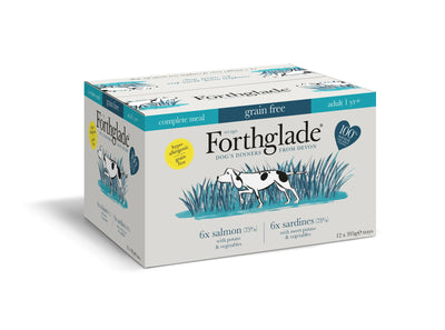 Forthglade Adt GF Multicase Comp Salmon & Sardines 12x395g