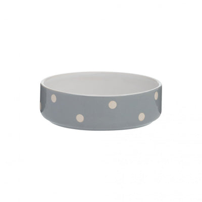 Mason Cash Polka Dot Pet Bowl Grey 18cm