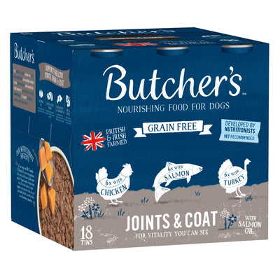 Butcher's Joints & Coat Dog Food Cans 18x390g