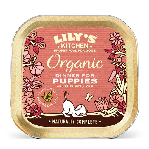 Lily's Kitchen Wet Dog Tray Organic Dinner Puppies 150g